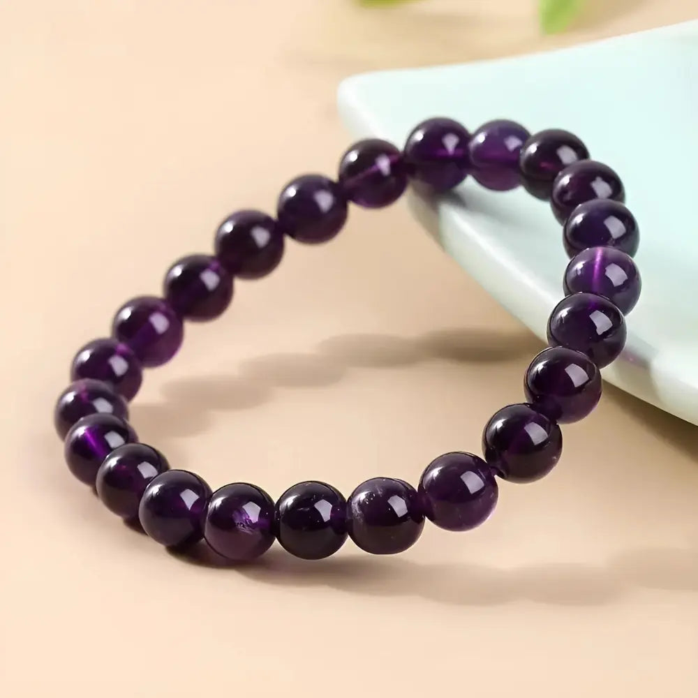 Natural Amethyst Bracelet for Men – Strength & Balance