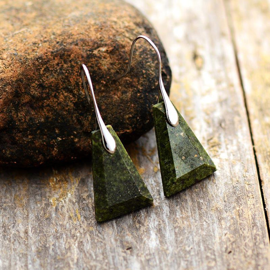 Green Jasper Earrings