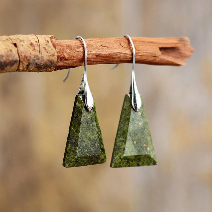 Green Jasper Earrings