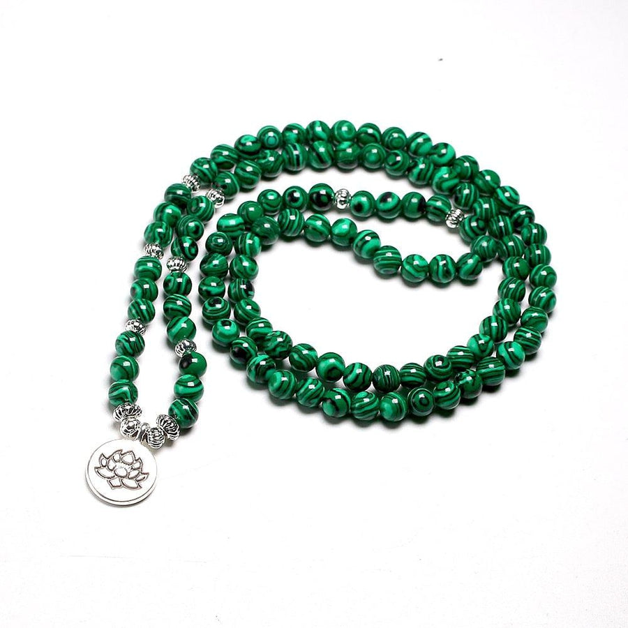 Natural Malachite Bracelet for Men | Lotus Inspired Style