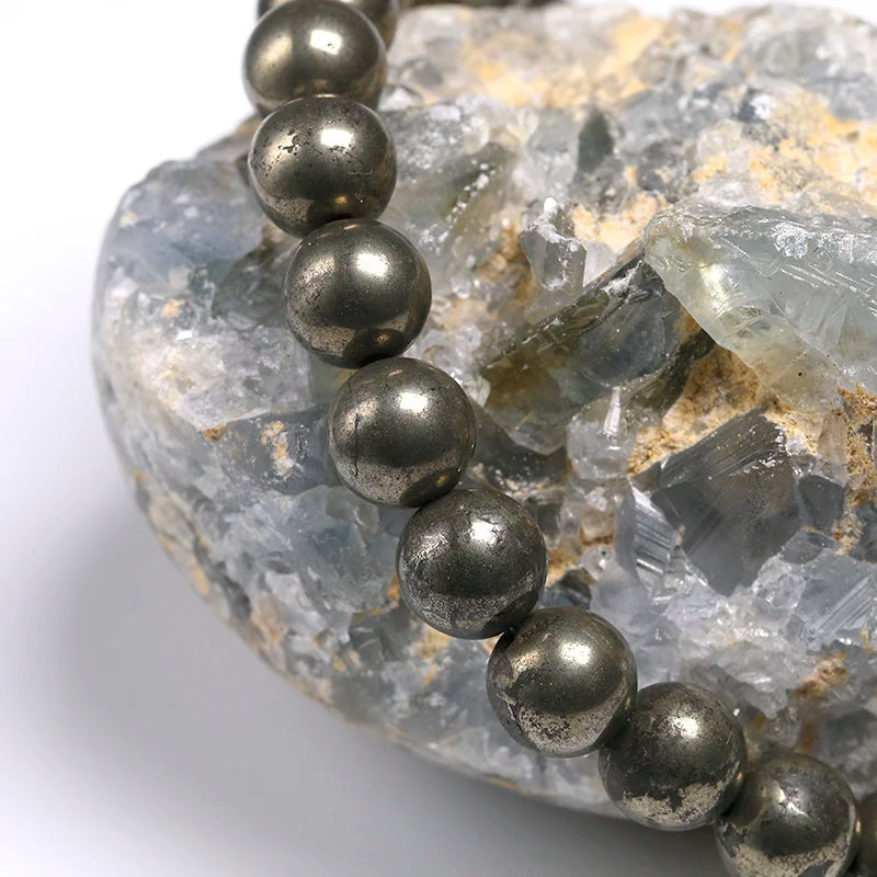 Pyrite Stone Bracelet – Spark Wealth & Confidence