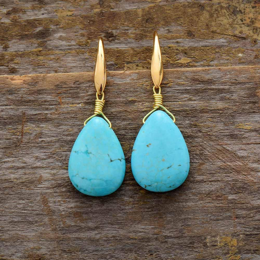 Drop Turquoise Earrings
