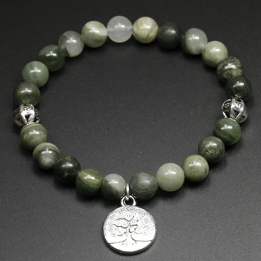 Green Onyx Tree of Life Bracelet