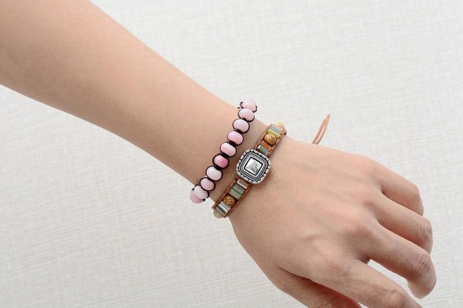 Elegant Adjustable Rose Quartz Healing Bracelet