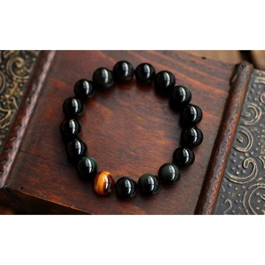 Black Onyx and Tiger Eye Bracelet