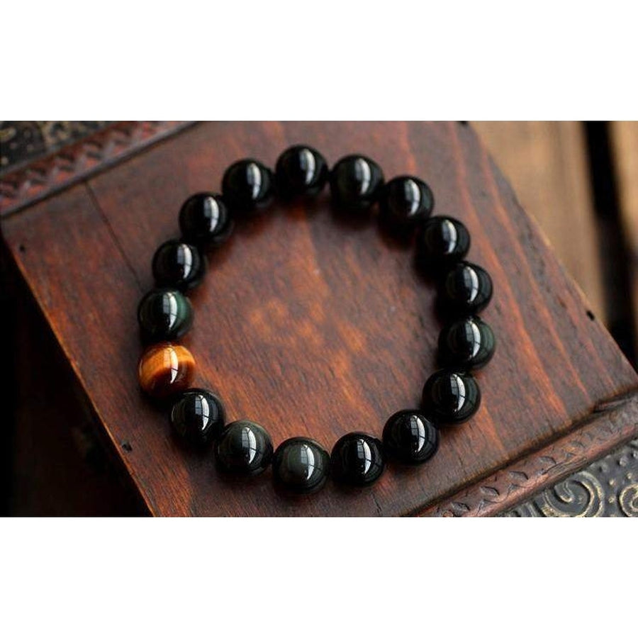 Black Onyx and Tiger Eye Bracelet
