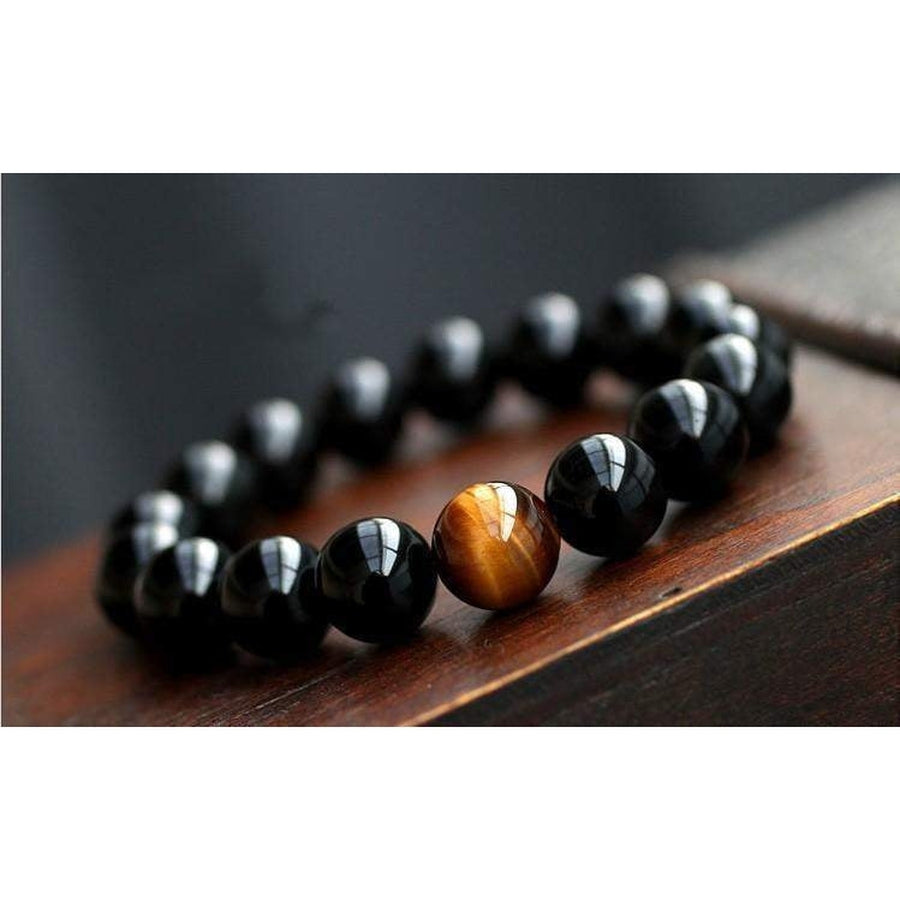 Black Onyx and Tiger Eye Bracelet