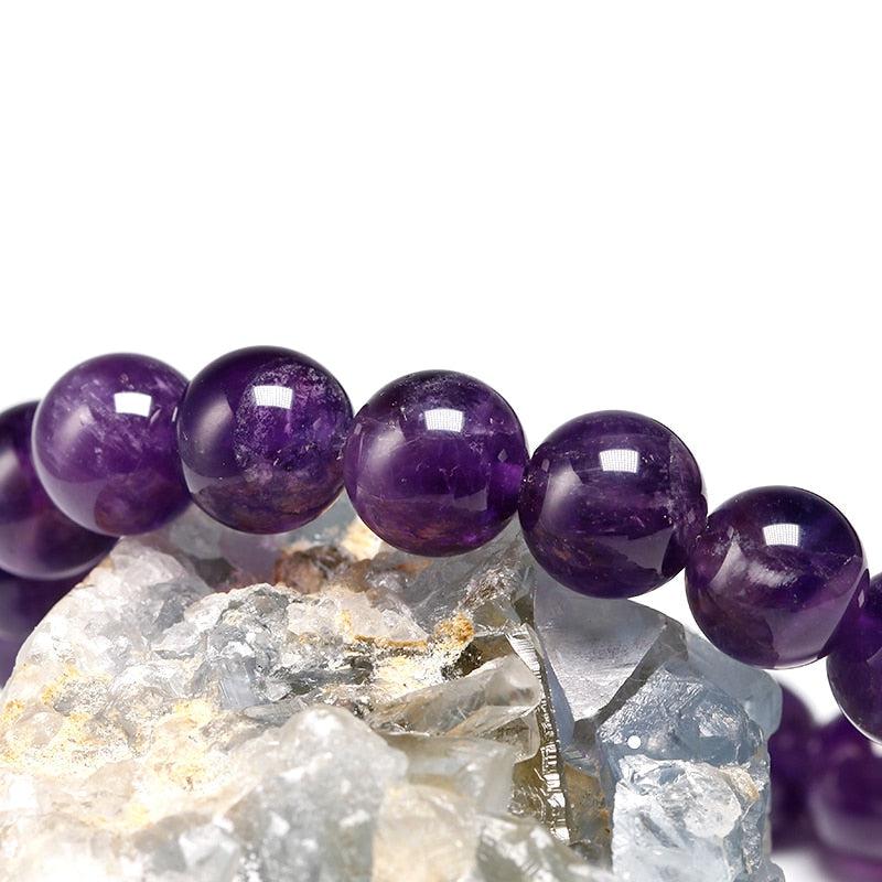 Natural Amethyst Bracelet for Men – Strength & Balance