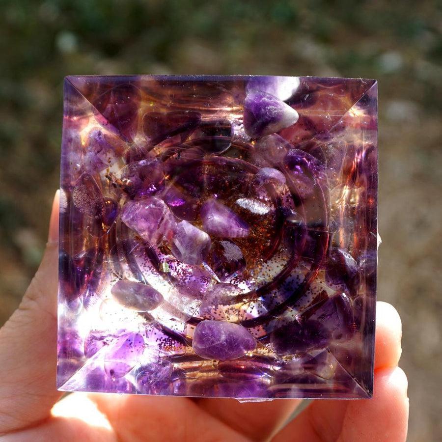 Orgonite Amethyst Crystal Pyramid