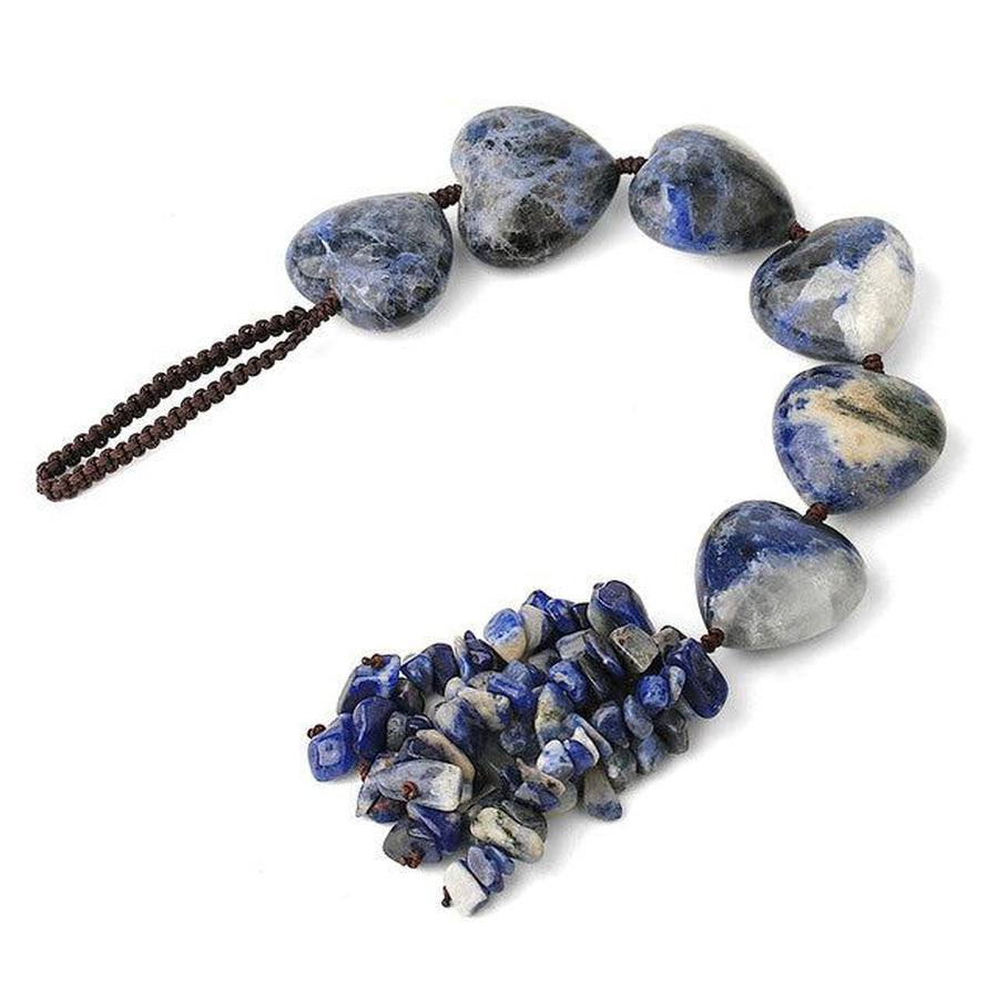 Car lucky charm with natural stone