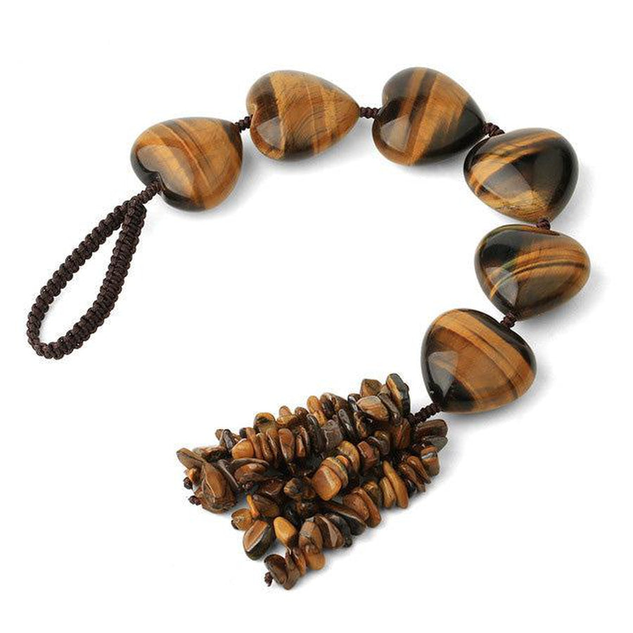 Car lucky charm with natural stone