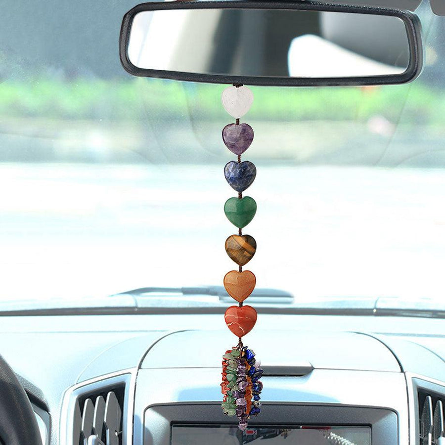 Car lucky charm with natural stone