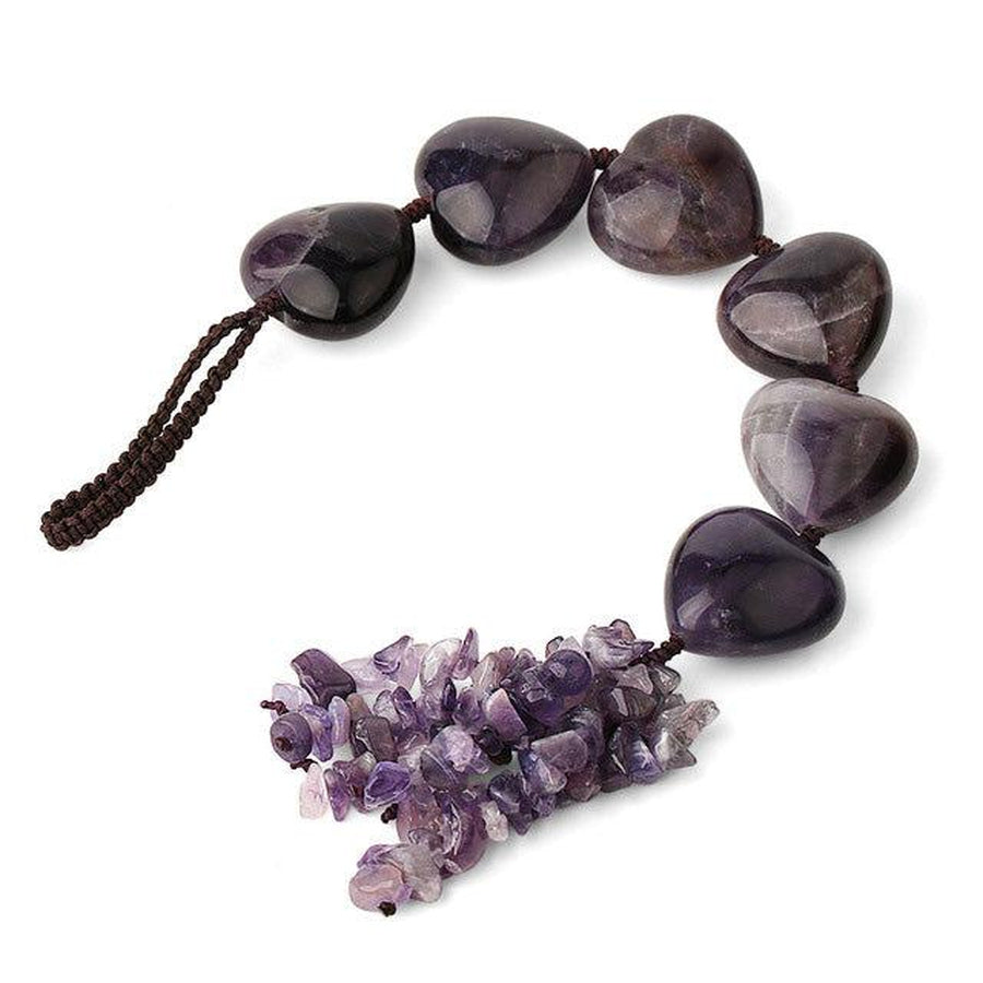 Car lucky charm with natural stone