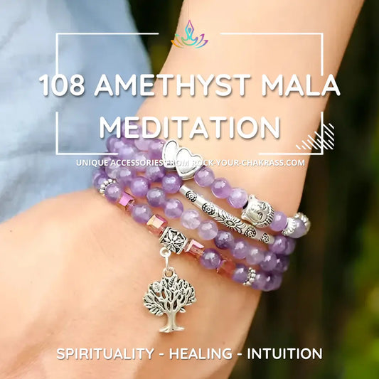 108 Amethyst Mala for Meditation