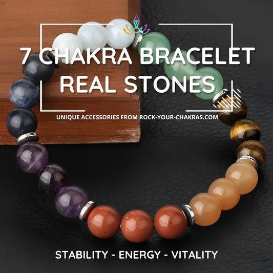 7 Chakra Bracelet Real Stones