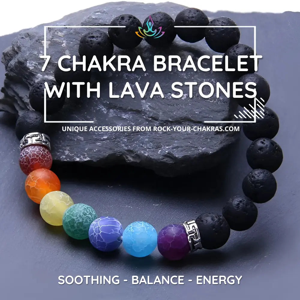 7 Chakra Bracelet with Lava Stones