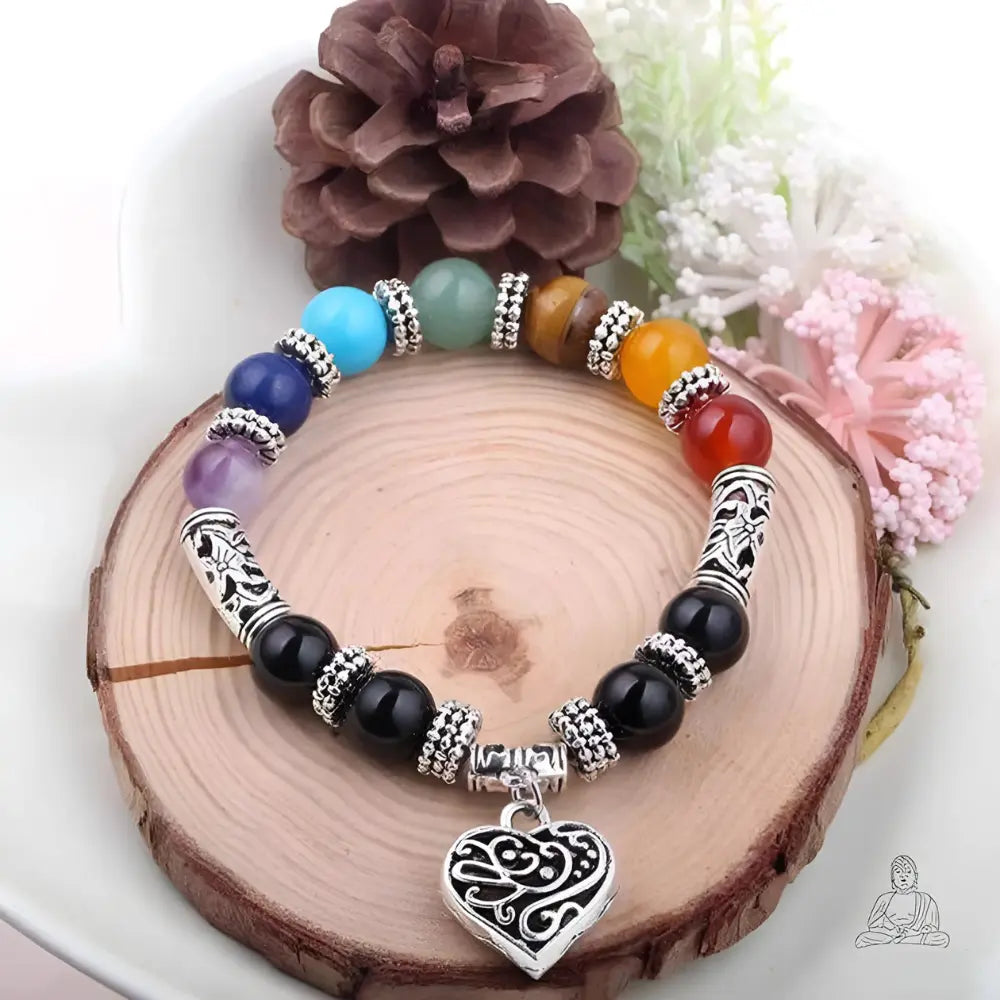 7 Chakra Reiki Healing Heart Bracelets