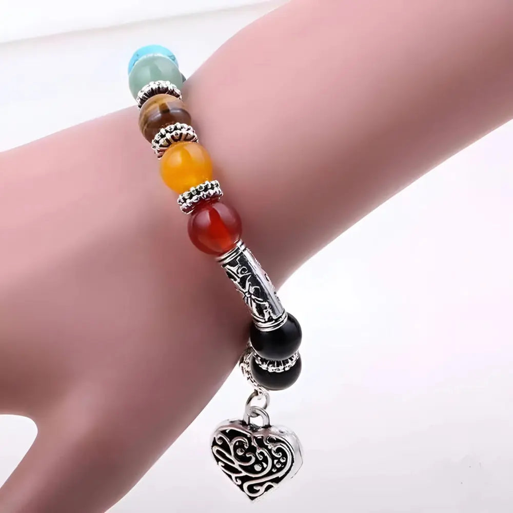 7 Chakras Reiki Healing Heart Bracelets