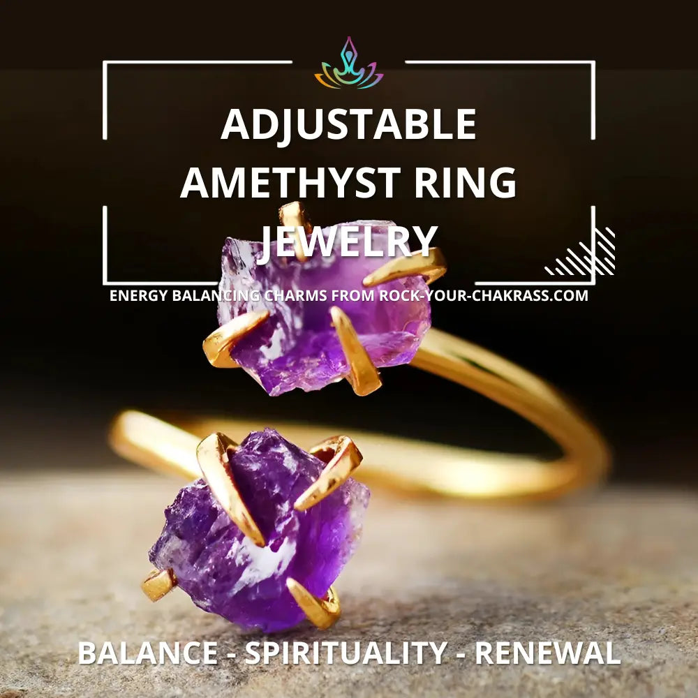 Adjustable Amethyst Ring Jewelry