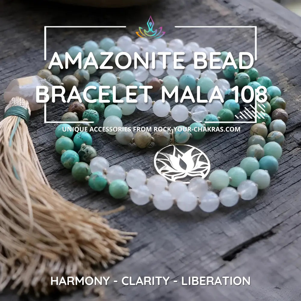 Amazonite Bead Bracelet with Mala 108