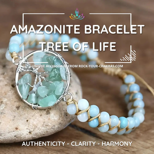 Amazonite Bracelet with Tree of Life