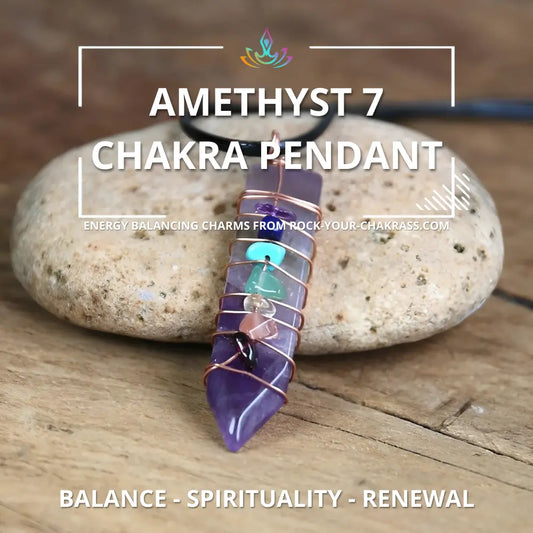 Amethyst 7 Chakra Pendant