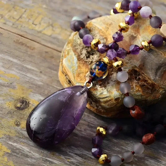 Amethyst Bead Necklace