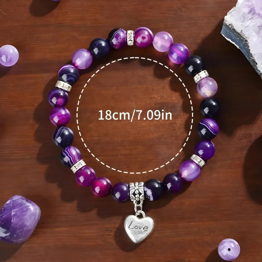 Amethyst Shamballa Bracelet Dimension