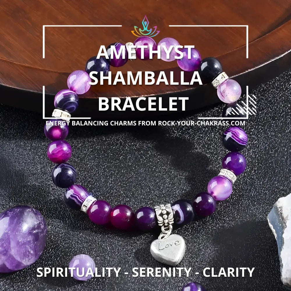 Amethyst Shamballa Bracelet