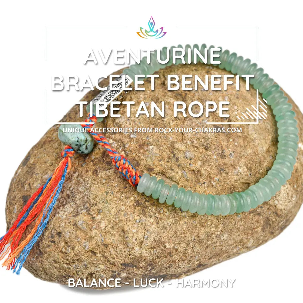 Aventurine Bracelet Benefit Tibetan Rope