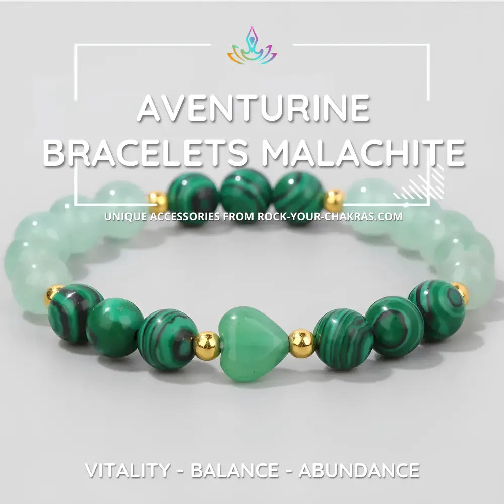 Aventurine Bracelets with Malachite