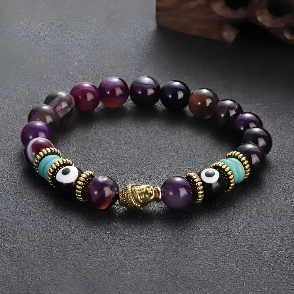 Bad Eye Amethyst Crystal Bracelet
Buddha