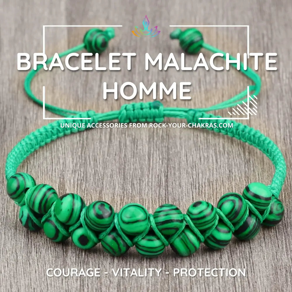 Bracelet Malachite Homme