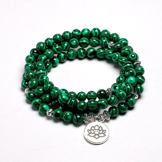 Tibetan Malachite Mala Bracelet