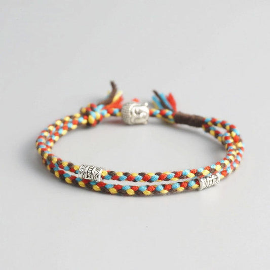 Double-Strand Tibetan Lucky Charm Bracelet