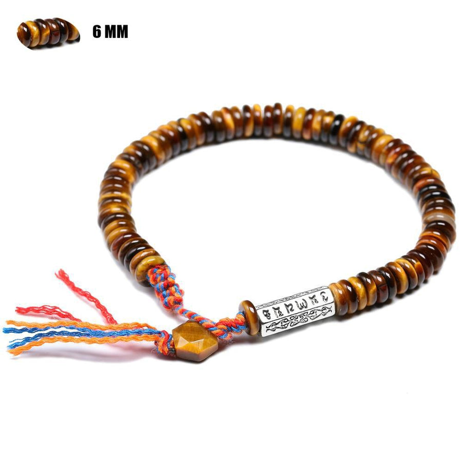 Natural Tiger's Eye Stone Buddhist Bracelets