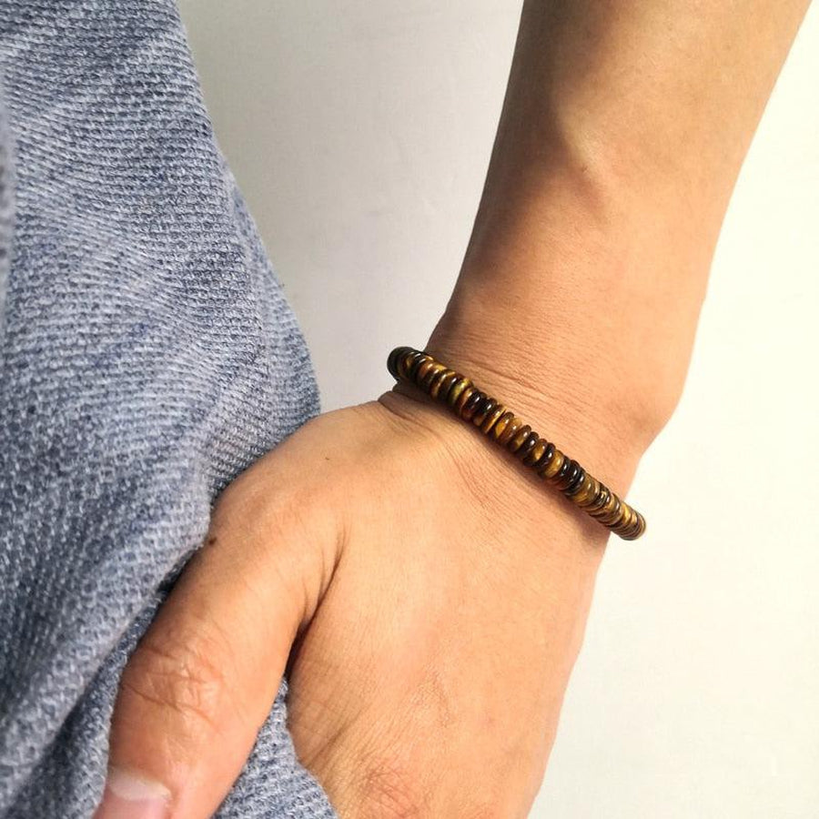 Natural Tiger's Eye Stone Buddhist Bracelets