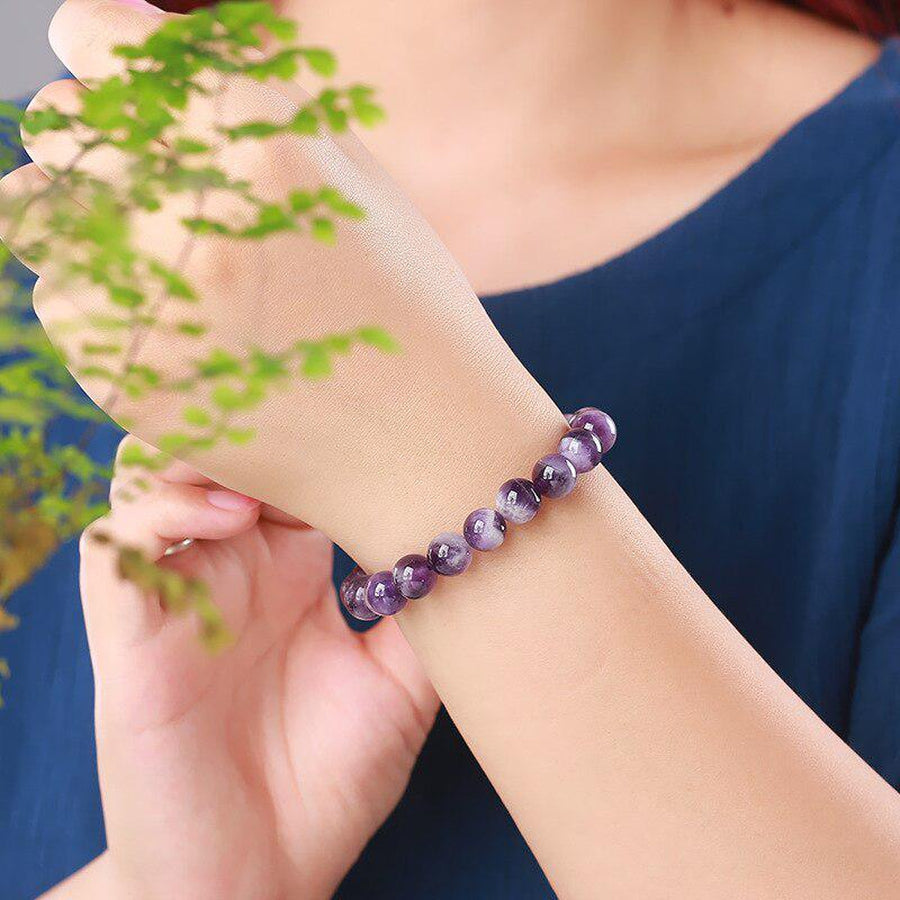 Pearl Amethyst Bracelet – Handcrafted Crystal Beauty