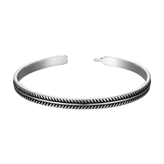 Unisex Silver Bangle Bracelets