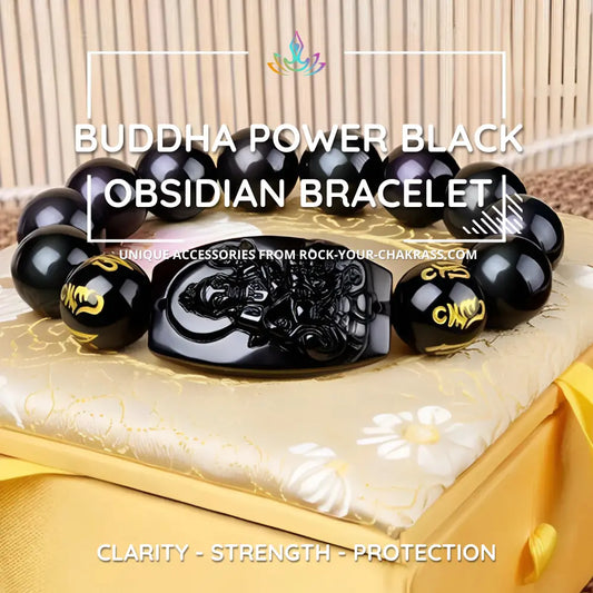 Buddha Power Black Obsidian Bracelet