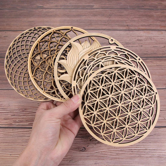 Wooden Flower of Life - Assorted 11cm Designs