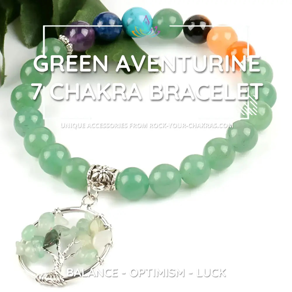 Green Aventurine 7 Chakra Bracelet