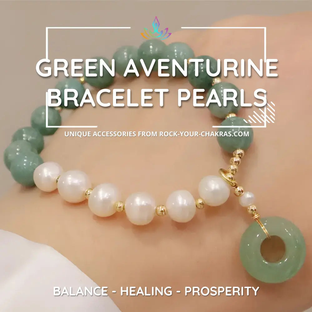 Green Aventurine Bracelet with Pearls