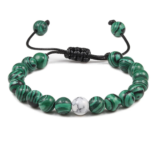 Malachite Bead Bracelet <br> Yoga