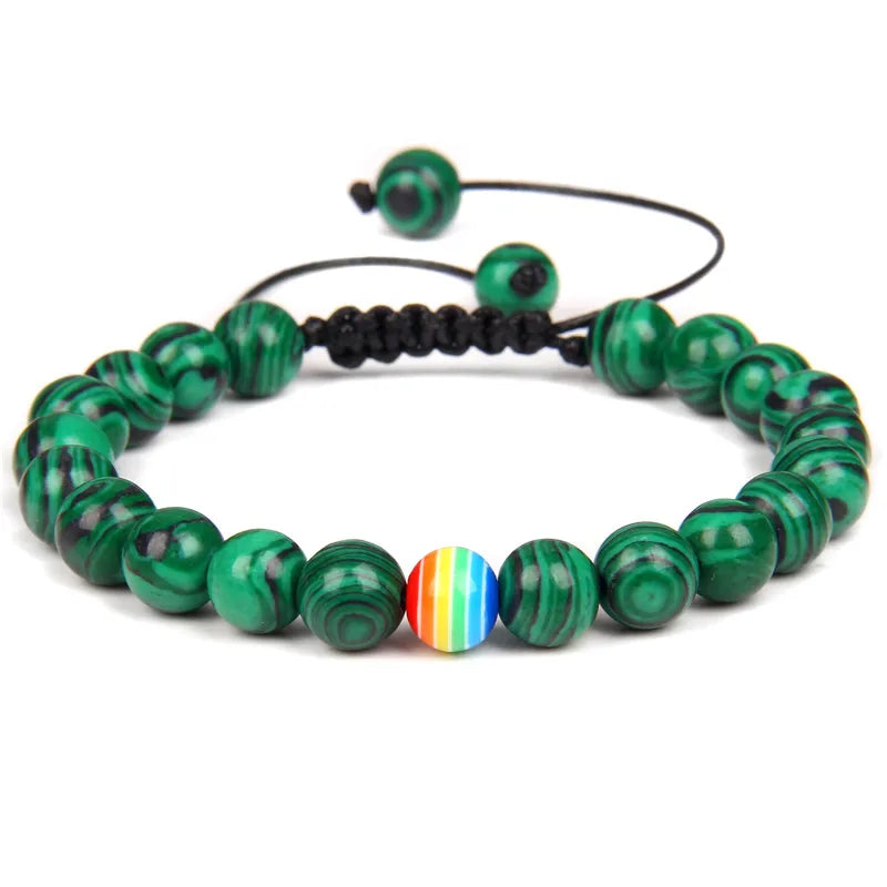 Malachite Green Bracelet <br> Rainbow