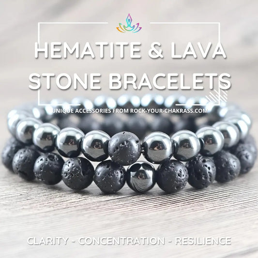 Hematite & Lava Stone Bracelets