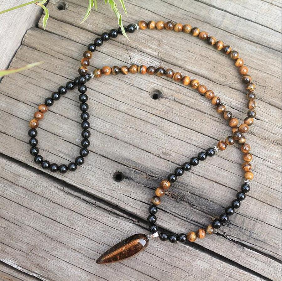 108 Tiger Eye Beads Protection Mala Set