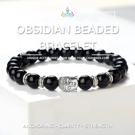 Obsidian Beaded Bracelet