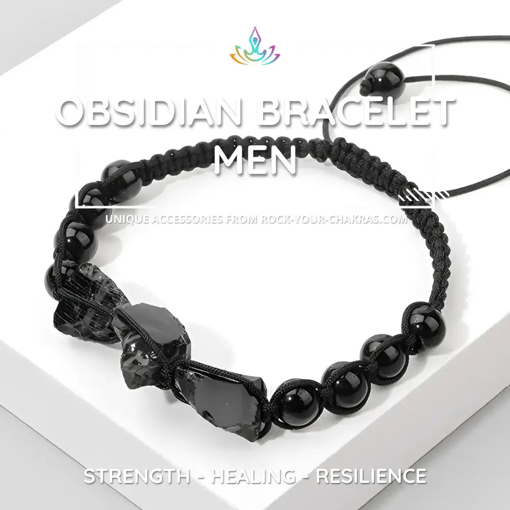 Obsidian Bracelet Men