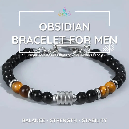 Obsidian Bracelet for Men